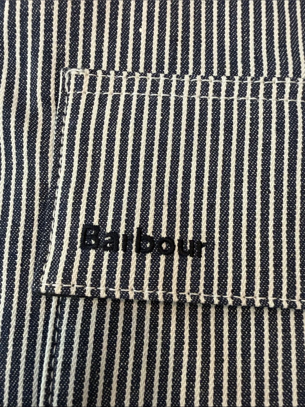Barbour Navy and White Tote Bag